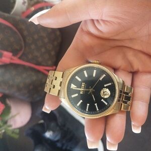 Gold and Black Men's Watch